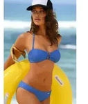 Sunseeker Bandeau-Bikini-Top Fancy, mit modischer Zierschn&uuml;rung blau 40