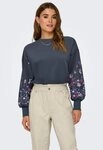 ONLY Sweatshirt ONLBROOKE L/S O-NECK FLOWER SWT Baumwollmischung, regular fit
