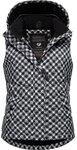 Ragwear Steppweste Hesty Print Weste mit abnehmbarer Kapuze und Hahnentritt...
