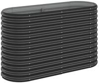vidaXL Hochbeet, Kr&auml;uterhochbeet Pulverbeschichteter Stahl 114x40x68 cm...