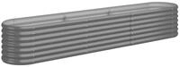 vidaXL Hochbeet, Kr&auml;uterhochbeet Pulverbeschichteter Stahl 224x40x36 cm Grau