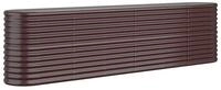 vidaXL Hochbeet, Kr&auml;uterhochbeet Pulverbeschichteter Stahl 260x40x68 cm Braun