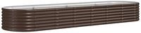vidaXL Hochbeet, Kr&auml;uterhochbeet Pulverbeschichteter Stahl 296x80x36 cm Braun