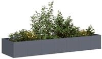 vidaXL Pflanzk&uuml;bel, Pflanzgef&auml;&szlig; Anthrazit 280x80x40 cm Stahl