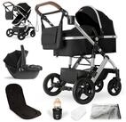 bergsteiger Kombi-Kinderwagen Nizza 3 in 1 Kinderwagen, Auto-Babyschale & Isofix