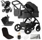 bergsteiger Kombi-Kinderwagen Nizza 3 in 1 Kinderwagen, Auto-Babyschale & Isofix
