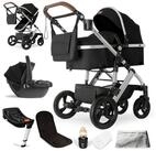 bergsteiger Kombi-Kinderwagen Nizza 3 in 1 Kinderwagen, Auto-Babyschale & Isofix