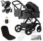 bergsteiger Kombi-Kinderwagen Nizza 3 in 1 Kinderwagen, Auto-Babyschale & Isofix