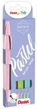 PENTEL Kalligraphie-Stift Pentel Kalligrafiestifte Brush Sign Pen pastell 4...