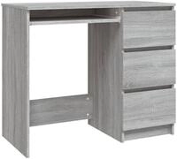 vidaXL Schreibtisch, B&uuml;rotisch Computertisch Grau Sonoma 90x45x76 cm Holzwerkstoff