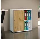 VCM Aktenschrank B&uuml;roschrank mit Schiebt&uuml;ren Lona B. 70 x H. 73 x mit 2...