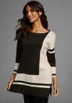 Laura Scott Longpullover mit geometrischem Jacquardmuster