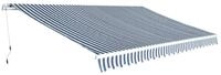vidaXL Gelenkarmmarkise Terrassenmarkise 500 cm Blau/Wei&szlig;