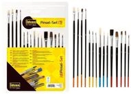 Idena Pinsel Pinsel-Set - 15-teilig, mit Haar-, Borsten- und Aquarellpinsel