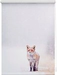 Seitenzugrollo Klemmfix Motiv Fuchs im Schnee, LICHTBLICK ORIGINAL,...