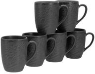 CreaTable Becher Schiefer Schwarz, 6-tlg., Steinzeug