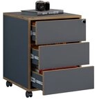 VCM Rollcontainer Salia T45 3 Schubladen B. 42 x T. 45 x H. 50 cm, Stauraum f&uuml;r
