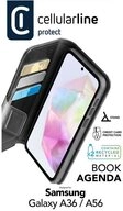 Cellularline Handyh&uuml;lle Book Agenda 2 Case f&uuml;r Samsung A36 5G/ A56 5G Black...