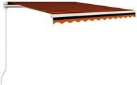 vidaXL Markise Einziehbare Markise Handbetrieben 350 x 250 cm Orange und Braun...