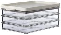 Mepal Vorratsdose K&uuml;hlschrankdose 3-lagig f&uuml;r Aufschnitt, 25 cm, Nordic White,