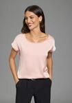 Shirtbluse LAURA SCOTT "mit Satin-Vorderteil und hochflexiblen Jersey-R&uuml;cken",