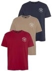 H.I.S T-Shirt (Packung, 3-tlg., 3er-Pack) schmal geschnitten, bedrucktes...