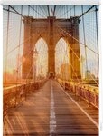 Seitenzugrollo Klemmfix Motiv Brooklyn Bridge, LICHTBLICK ORIGINAL, Lichtschutz, ohne