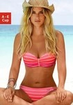 Venice Beach B&uuml;gel-Bandeau-Bikini im trendigen Streifen-Look