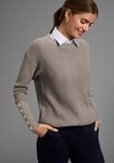 Laura Scott Strickpullover &Uuml;bergangspullover aus Grobstrick, mit Zierkn&ouml;pfen