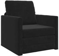 vidaXL Sofa Schlafsofa Schwarz 74 x 77 x 81 cm Samt, 1 Teile