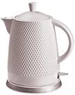KVOTA Wasserkocher elektrisch,Keramik "Wei&szlig;er Schwann" Noppen-Design, 1.5 l, 1500,00