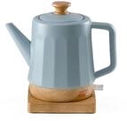 KVOTA Wasserkocher elektrisch, aus Keramik, 1,5 Liter, Grau-Blau "Harmonie"