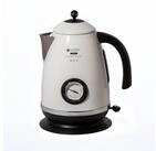 KVOTA Wasserkocher Elektrischer Wasserkocher STYLE 1,7 L im Retro-Style, Edelstahl