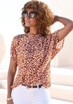 Vivance by Lascana Kurzarmbluse mit P&uuml;nktchendruck, Druckbluse