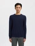 Rundhalspullover SELECTED "SLHTRAY LS KNIT MERINO CREW NECK NOOS", Herren, Gr. M,