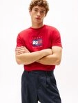Tommy Hilfiger T-Shirt LINEAR FLAG GRAPHIC Rundhals, regular fit, Jersey