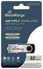 Mediarange USB Stick 32GB Speicherstick silber Typ C USB 3.2 Gen 1 USB-Stick