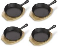 ECHTWERK Servierpfanne kleine Grillpfanne, Gusseisen (8-tlg., Servierpf&auml;nnchen