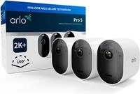 ARLO &Uuml;berwachungskamera Pro 5 2K+ Spotlight (3er Set) (Au&szlig;enbereich, Packung,