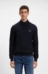 BOSS ORANGE Strickpullover Anion Rundhalsausschnitt, Regular Fit, BOSS-Label