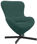 vidaXL Sessel Eiersessel Dunkelgr&uuml;n 63 x 73 x 90 cm Samt (1-St)