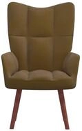 vidaXL Sessel Relaxsessel Loungesessel Sessel Polsterstuhl Braun Samt