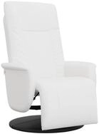 vidaXL Sessel Relaxsessel mit Fu&szlig;teil Wei&szlig; Kunstleder (1-St)