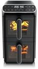 Arendo Hei&szlig;luftfritteuse Dual, 2 Kammern &Uuml;bereinander, XXL Doppelkammer Airfryer