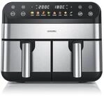 Arendo Hei&szlig;luftfritteuse XXL Doppelkammer Airfryer 9L, Dual Zone, Backofen,