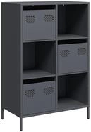 vidaXL Highboard Highboard Anthrazit 68x39x103,5 cm Stahl (1 St)