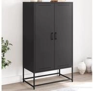 vidaXL Highboard, Highboard Schwarz 68,5x38,5x123,5 cm Stahl