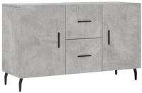 vidaXL Sideboard, Kommode Betongrau 100x36x60 cm Holzwerkstoff