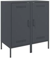 vidaXL Sideboard Sideboards 2 Stk. Anthrazit 36x39x79 cm Stahl (2 St)