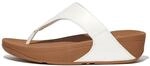 Dianette FITFLOP "LULU LEATHER TOEPOST", Damen, Gr. 40, wei&szlig;, Rindsleder, Schuhe